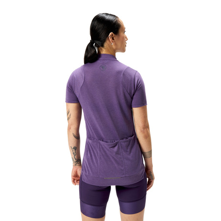 KOSZULKA KR.ENDURA LOOP WMS PURPLE ZIPPED S