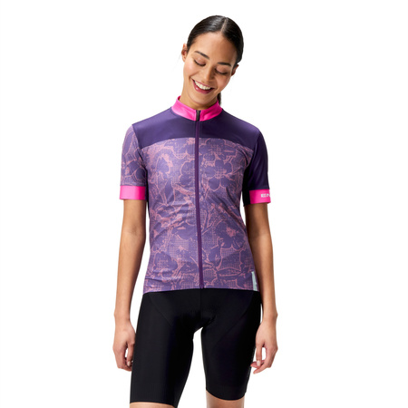 KOSZULKA KR.ENDURA FLORAL WMS FS260 PURPLE M