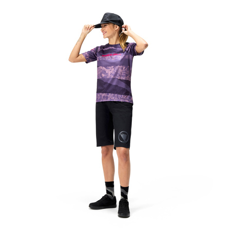 KOSZULKA KR.ENDURA PATCHWORK WMS LTD TEE PURPLE L