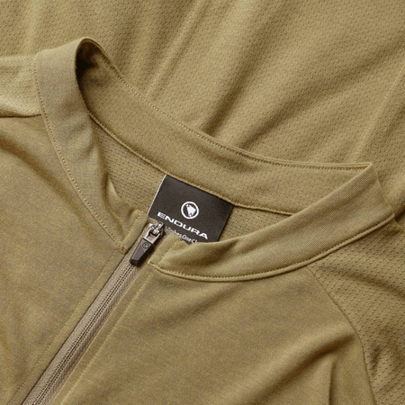 KOSZULKA KR.ENDURA LOOP ZIPPED GREEN S