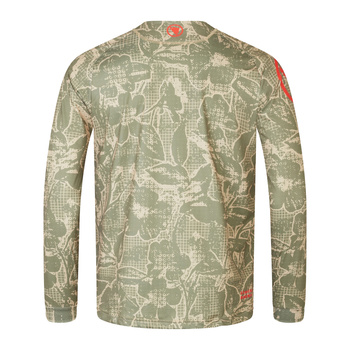 KOSZULKA DŁG.ENDURA GRID FLORAL LTD TEE GREEN M