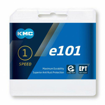 ŁAŃCUCH KMC E101 EPT 1-SPEED 112L SILVER